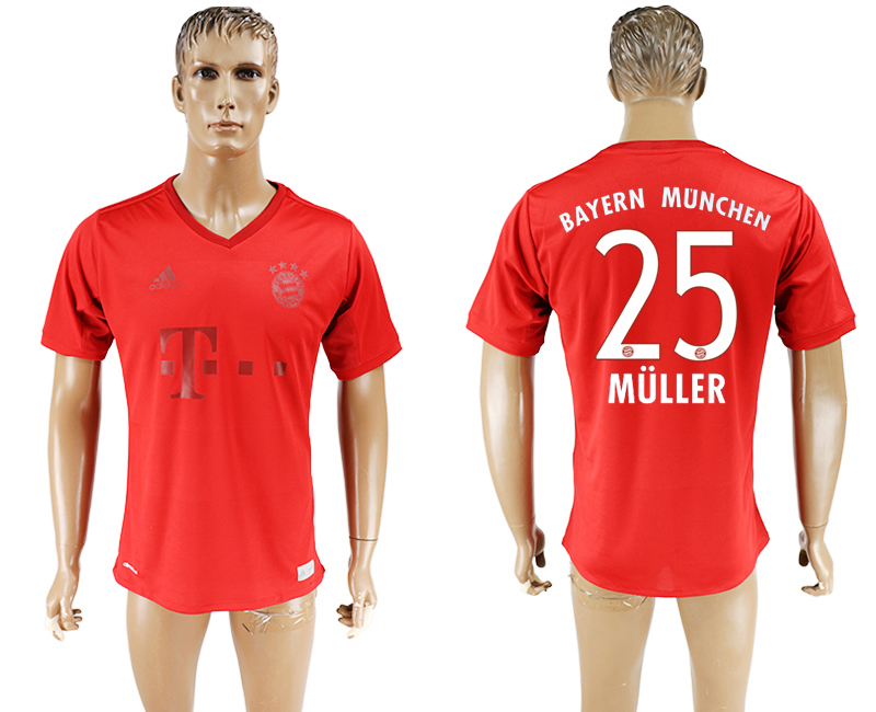 2016-17 Bayern Munich 25 MULLER adidas x Parley Home Thailand Soccer Jersey