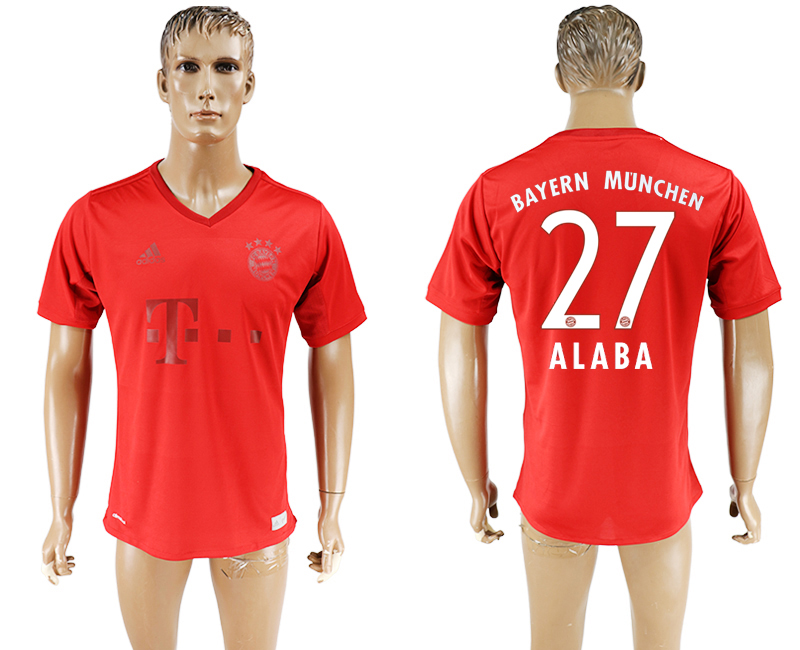 2016-17 Bayern Munich 27 ALABA adidas x Parley Home Thailand Soccer Jersey