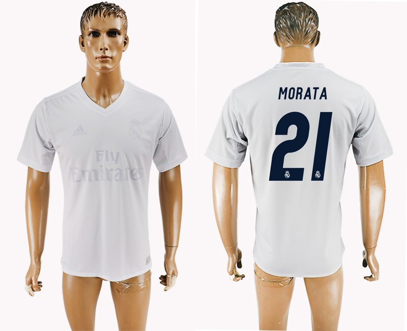 2016-17 Real Madrid 21 MORATA adidas x Parley Home Thailand Soccer Jersey