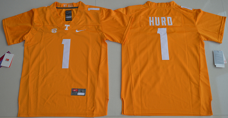 Tennessee Volunteers 1 Jalen Hurd Orange Youth College Jersey - Click Image to Close