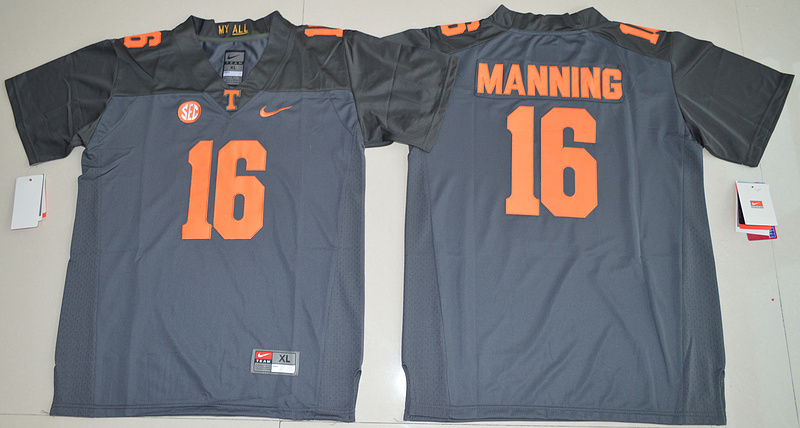 Tennessee Volunteers 16 Peyton Manning Grey Youth College Jersey
