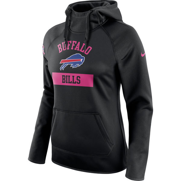 Buffalo Bills Nike Women's Breast Cancer Awareness Circuit Performance Pullover Hoodie Black