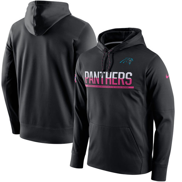 Carolina Panthers Nike Breast Cancer Awareness Circuit Performance Pullover Hoodie Black