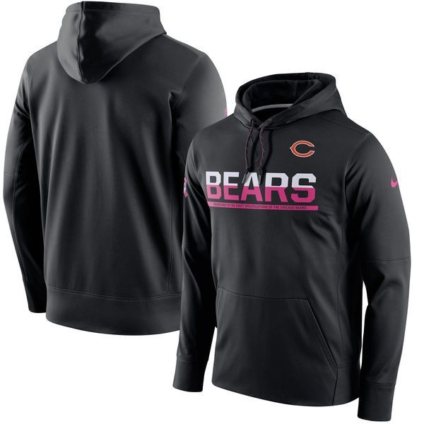 Chicago Bears Nike Breast Cancer Awareness Circuit Performance Pullover Hoodie Black