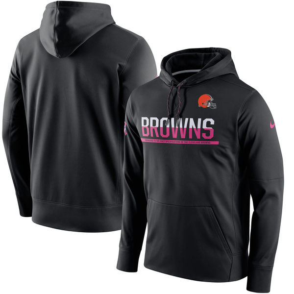 Cleveland Browns Nike Breast Cancer Awareness Circuit Performance Pullover Hoodie Black