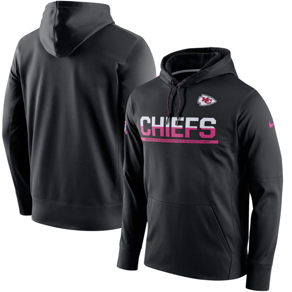 Kansas City Chiefs Nike Breast Cancer Awareness Circuit Performance Pullover Hoodie Black