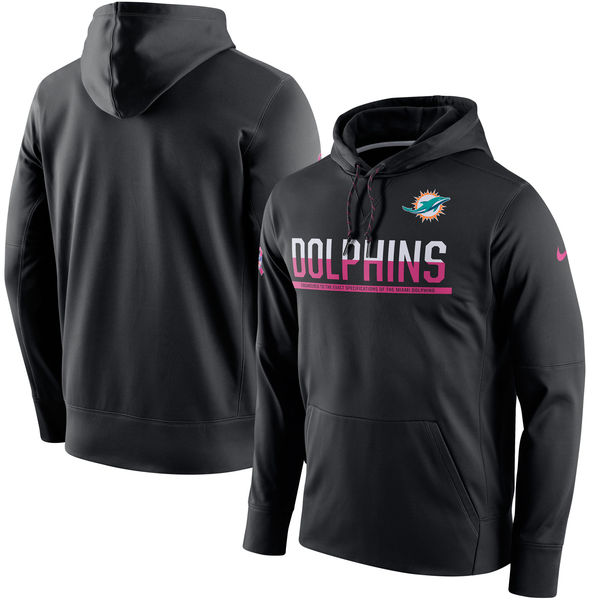 Miami Dolphins Nike Breast Cancer Awareness Circuit Performance Pullover Hoodie Black