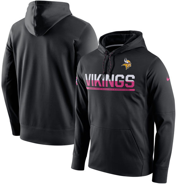 Minnesota Vikings Nike Breast Cancer Awareness Circuit Performance Pullover Hoodie Black