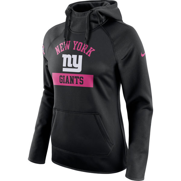 New York Giants Nike Women's Breast Cancer Awareness Circuit Performance Pullover Hoodie Black