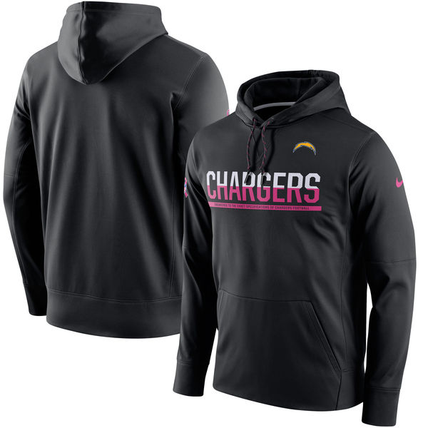 San Diego Chargers Nike Breast Cancer Awareness Circuit Performance Pullover Hoodie Black