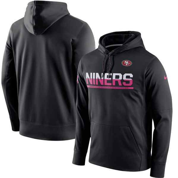 San Francisco 49ers Nike Breast Cancer Awareness Circuit Performance Pullover Hoodie Black