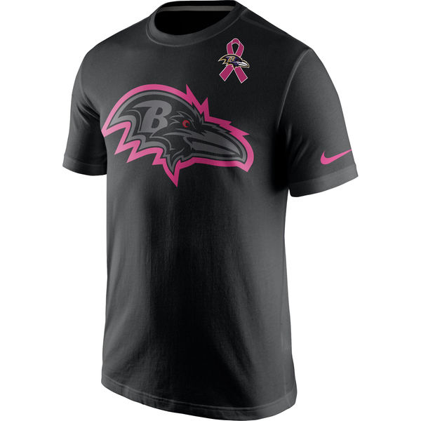 Baltimore Ravens Nike Breast Cancer Awareness Team Travel Performance T-Shirt Black