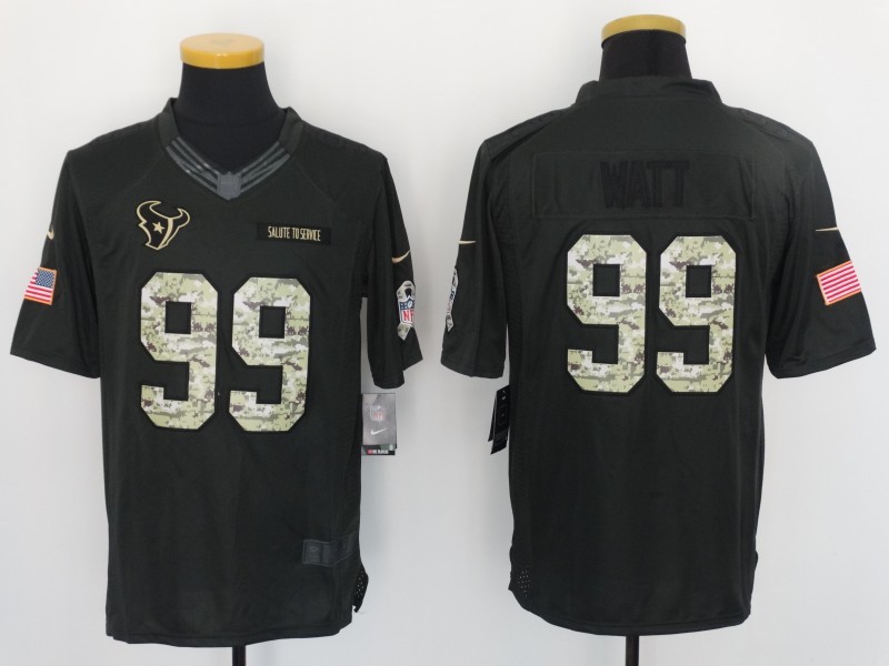 Nike Texans 99 J.J. Watt Anthracite Salute to Service Limited Jersey