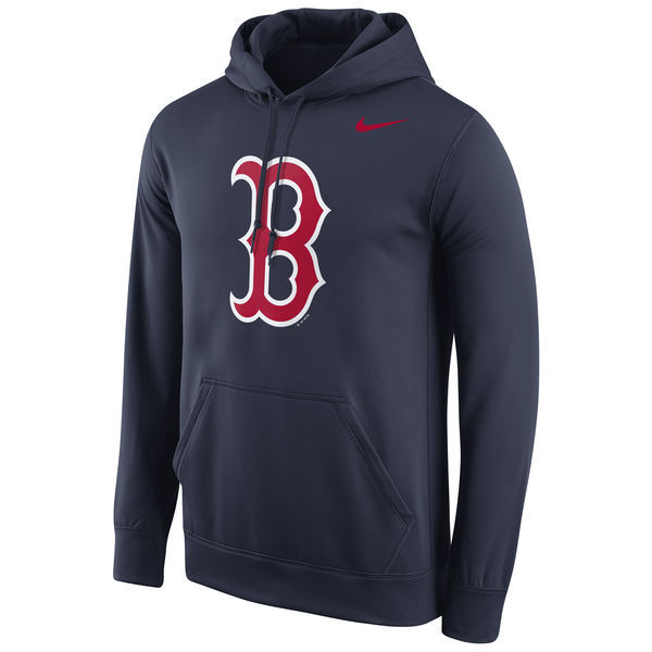 Boston Red Sox Navy Team Color Primary Logo Men's Pullover Hoodie