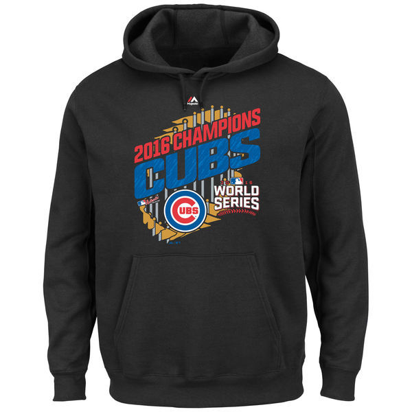 Chicago Cubs Black 2016 World Series Champions Men's Hoodie3