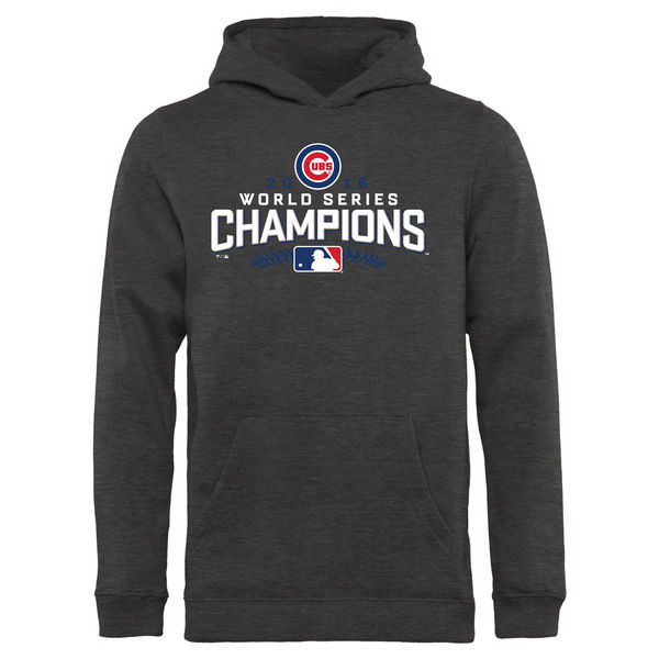 Chicago Cubs Black 2016 World Series Champions Men's Pullover Hoodie