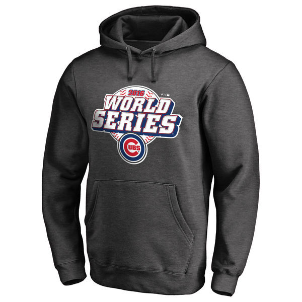 Chicago Cubs Charcoal 2016 World Series Champions Men's Pullover Hoodie