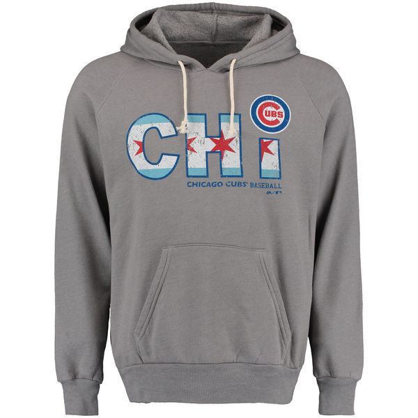 Chicago Cubs Gray Men's Pullover Hoodie
