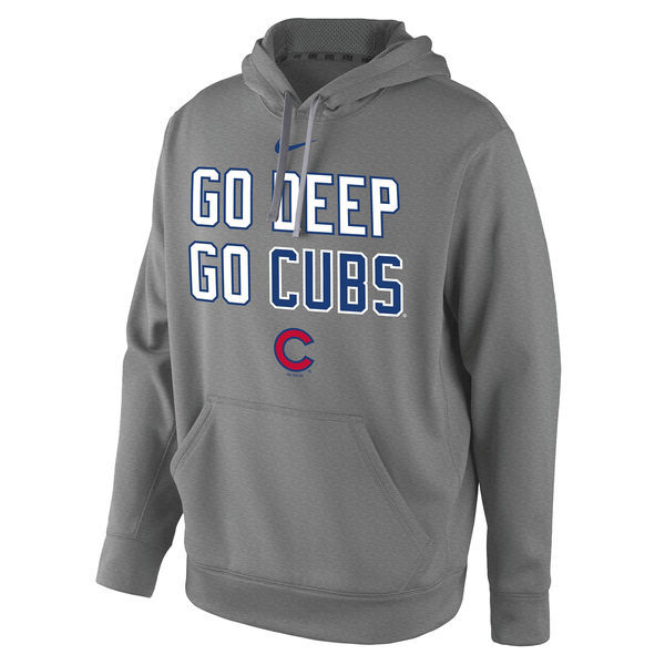 Chicago Cubs Grey Men's Pullover Hoodie5