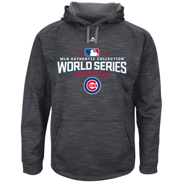 Chicago Cubs Heather Gray 2016 World Series Men's Pullover Hoodie