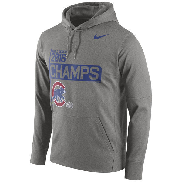Chicago Cubs Nike Gray 2016 World Series Champions Celebration Performance Men's Hoodie