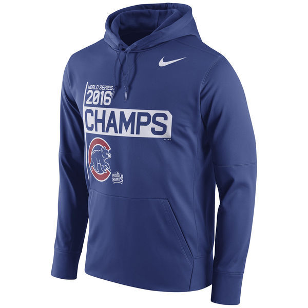 Chicago Cubs Royal 2016 World Series Champions Celebration Performance Men's Hoodie