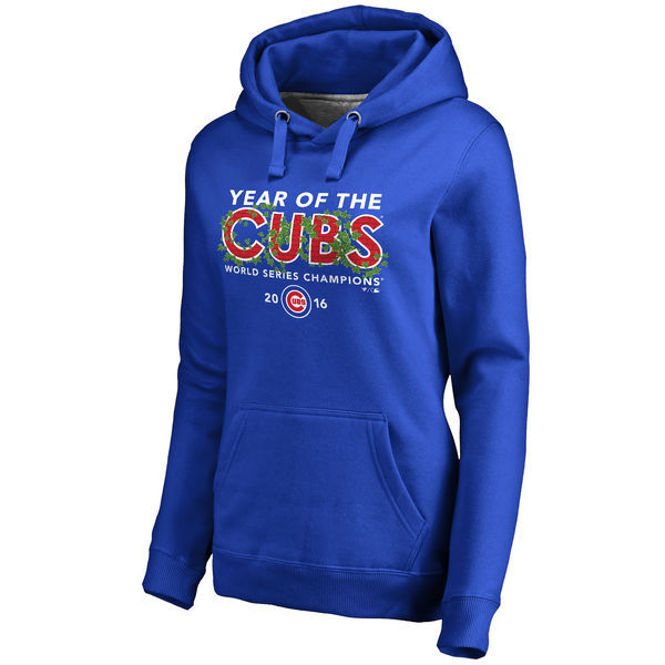 Chicago Cubs Royal 2016 World Series Champions Year of the Cubs Women's Pullover Hoodie