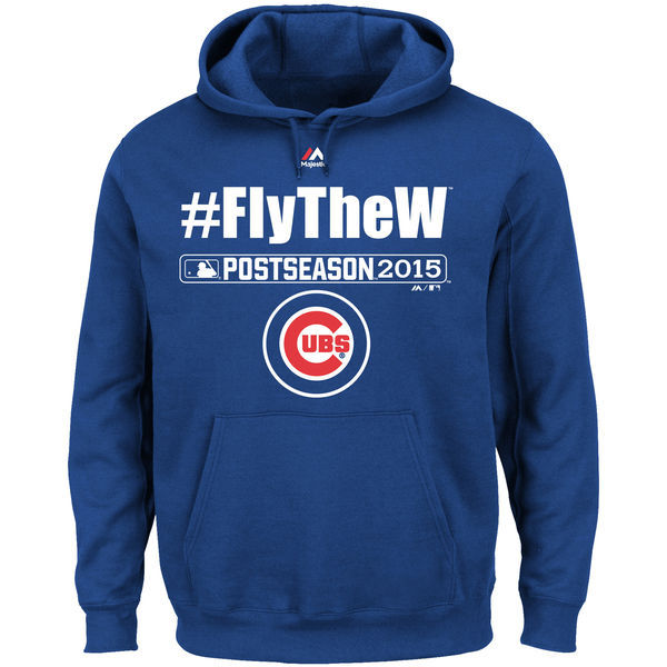 Chicago Cubs Royal Men's Pullover Hoodie10