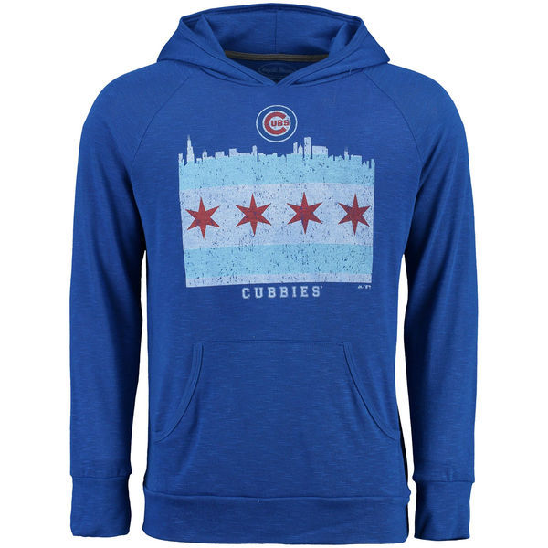 Chicago Cubs Royal Men's Pullover Hoodie12