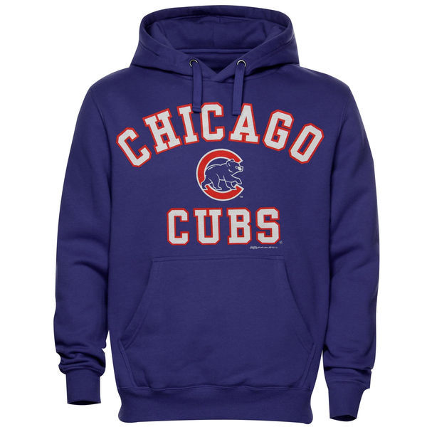 Chicago Cubs Royal Men's Pullover Hoodie13