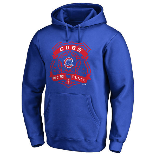Chicago Cubs Royal Men's Pullover Hoodie7