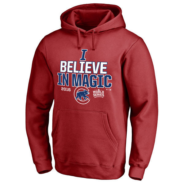 Chicago Cubs Scarlet 2016 World Series Men's Pullover Hoodie
