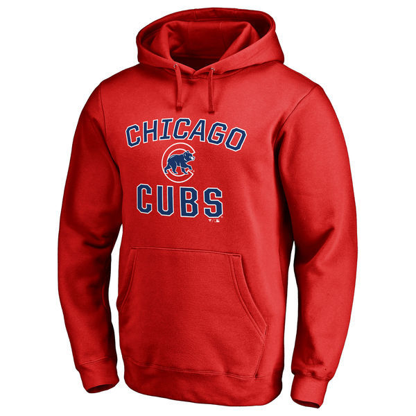 Chicago Cubs Scarlet Men's Pullover Hoodie2