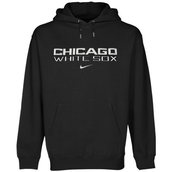 Chicago White Sox Black Fastball Fleece Men's Pullover Hoodie - Click Image to Close