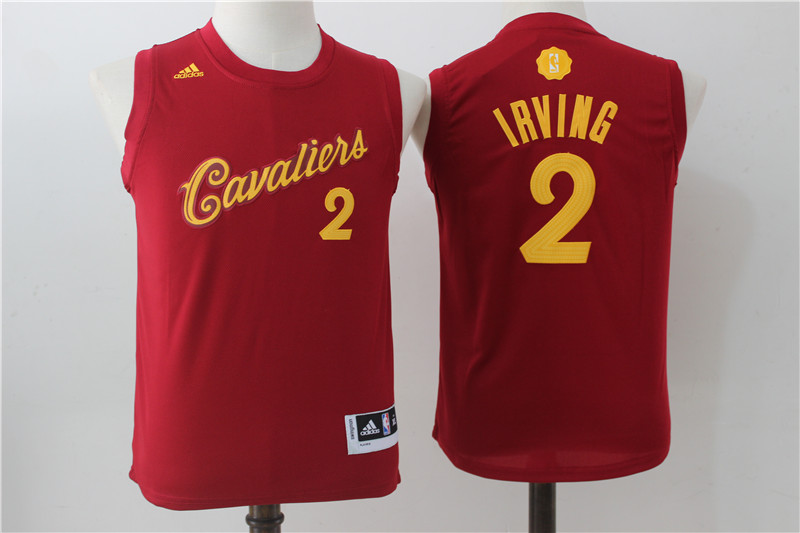 Cavaliers 2 Kyrie Irving Burgundy Youth 2016 Christmas Day Swingman Jersey