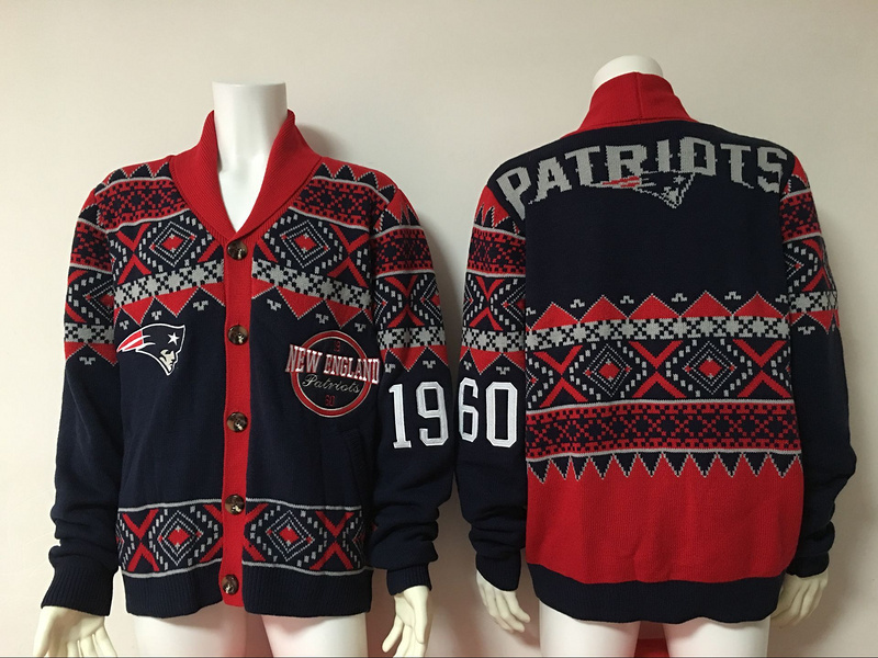 New England Patriots NFL Adult Ugly Cardigan Sweater