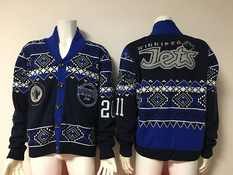 Winnipeg Jets NHL Adult Ugly Cardigan Sweater