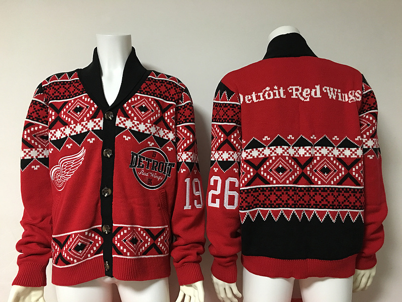 Detroit Red Wings NHL Adult Ugly Cardigan Sweater