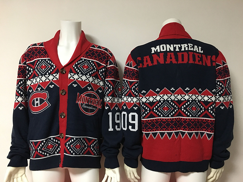 Montreal Canadiens NHL Adult Ugly Cardigan Sweater