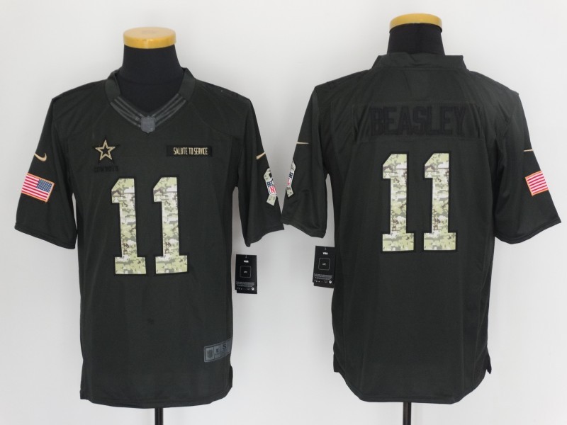 Nike Cowboys 11 Cole Beasley Anthracite Salute to Service Limited Jersey