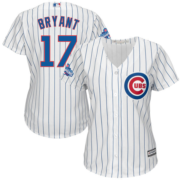 Cubs 17 Kris Bryant White 2016 World Series Champions Women New Cool Base Jersey