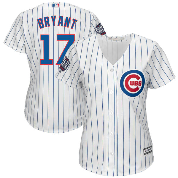 Cubs 17 Kris Bryant White 2016 World Series Women New Cool Base Jersey - Click Image to Close