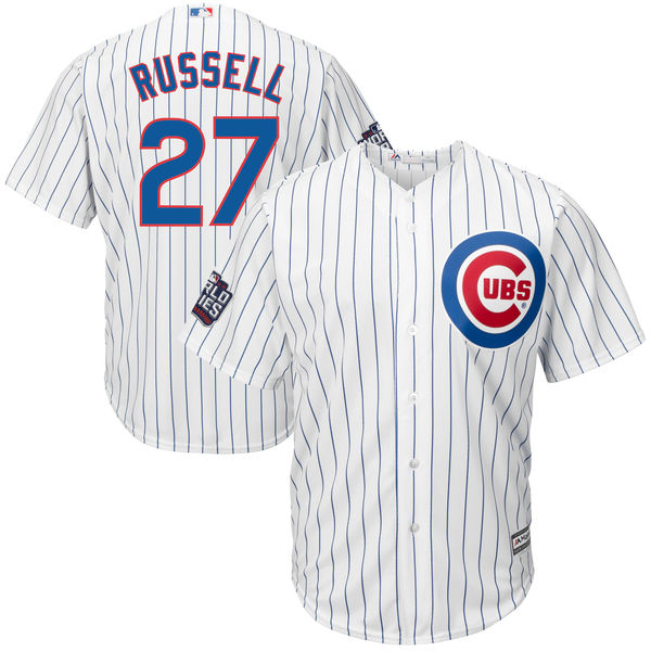 Cubs 27 Addison Russell White 2016 World Series New Cool Base Jersey
