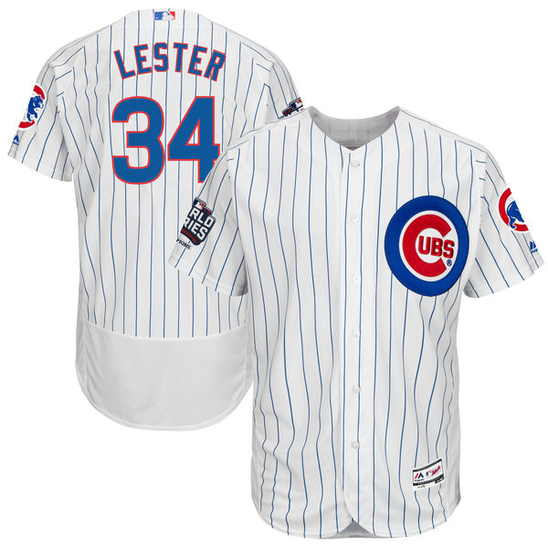 Cubs 34 Jon Lester White 2016 World Series Flexbase Jersey