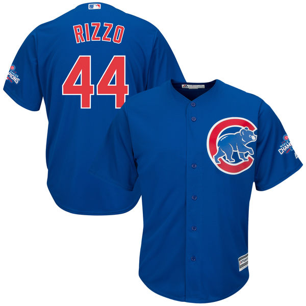 Cubs 44 Anthony Rizzo Royal 2016 World Series Champions New Cool Base Jersey