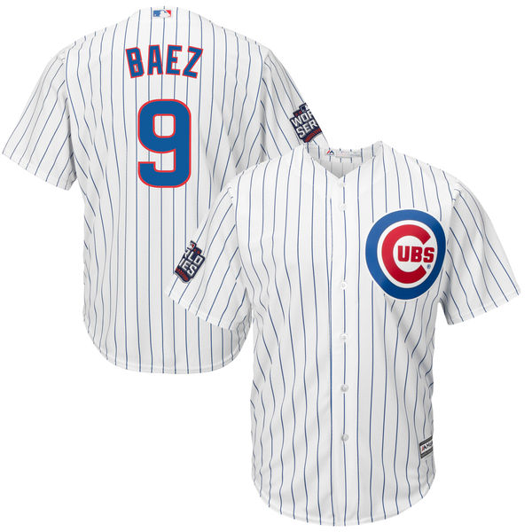 Cubs 9 Javier Baez White 2016 World Series New Cool Base Jersey