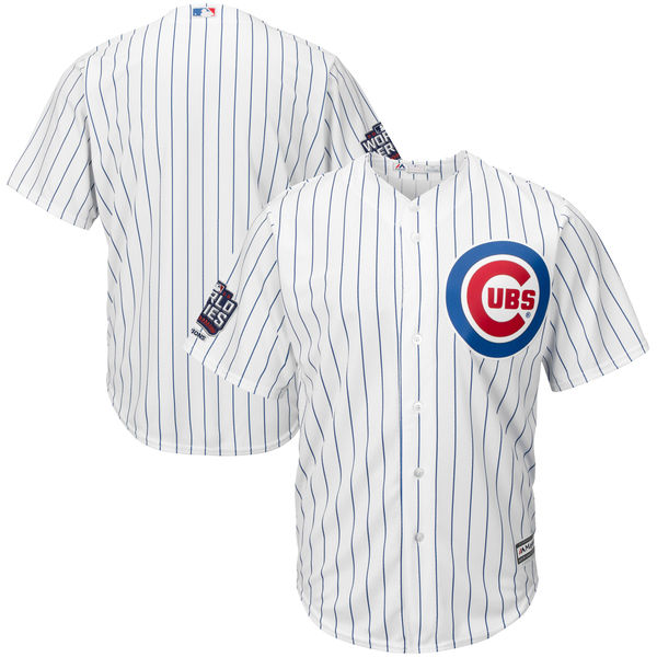 Cubs Blank White 2016 World Series New Cool Base Jersey