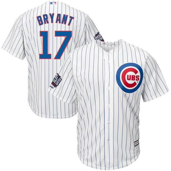 Cubs 17 Kris Bryant White 2016 World Series Youth New Cool Base Jersey
