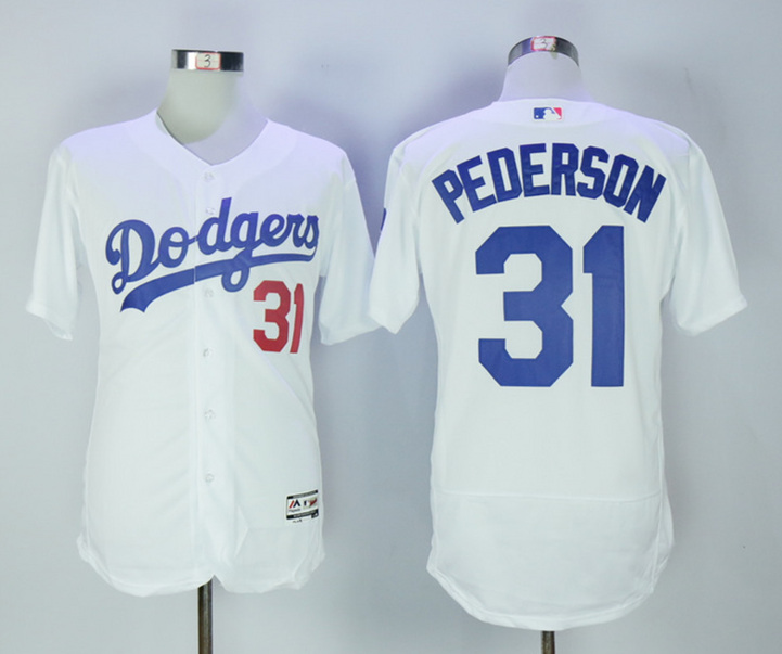 Dodgers 31 Joc Pederson White Flexbase Jersey