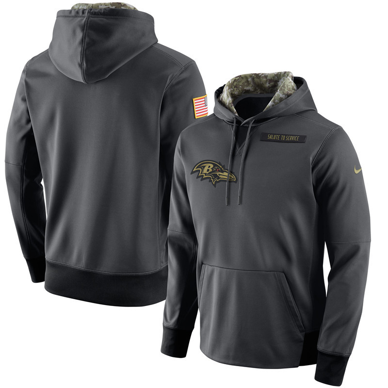 Nike Baltimore Ravens Anthracite Salute to Service Player Performance Hoodie